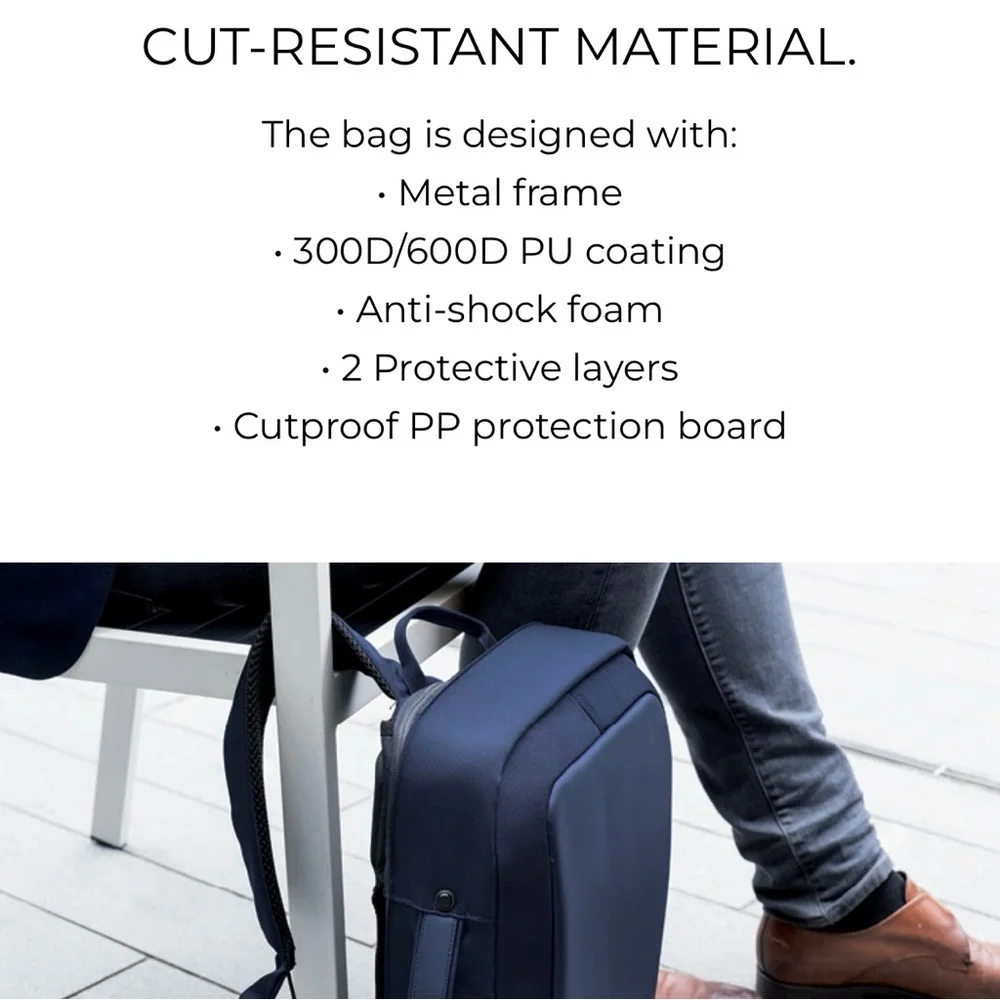 XD Design Bobby Bizz anti-theft backpack & briefcase, black